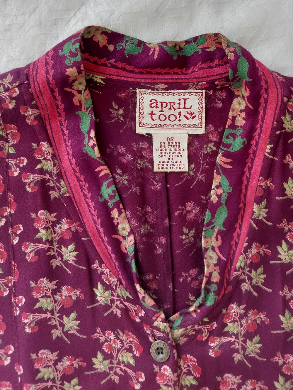 April Too Cornell Cottagecore Sleeveless Button Front Tie Back Floral Maxi Dress - Picture 4 of 9